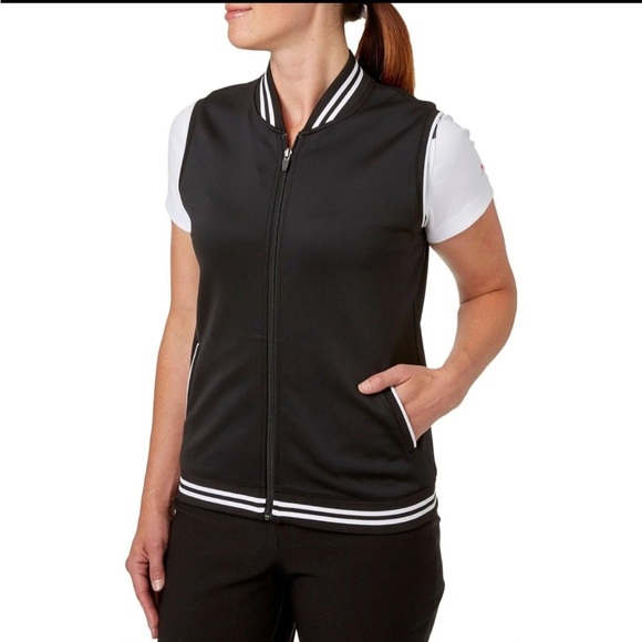 Slazenger Women's Black Golf zipper vest - Picture 1 of 3